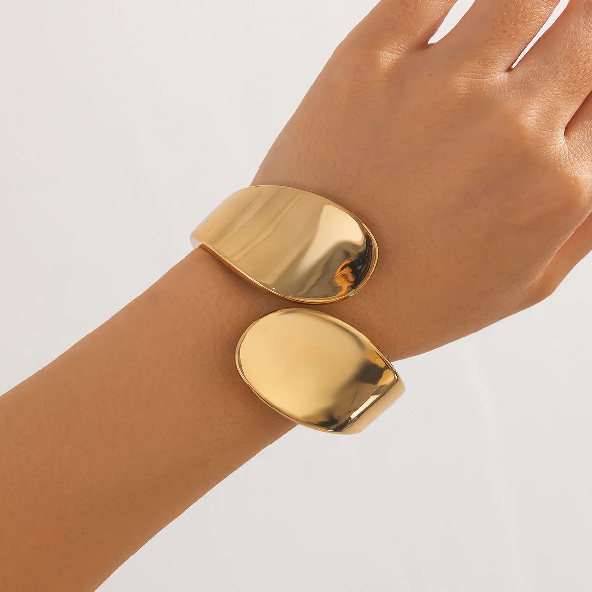 Punk Style Irregular Wide Set Bracelet - Image 4