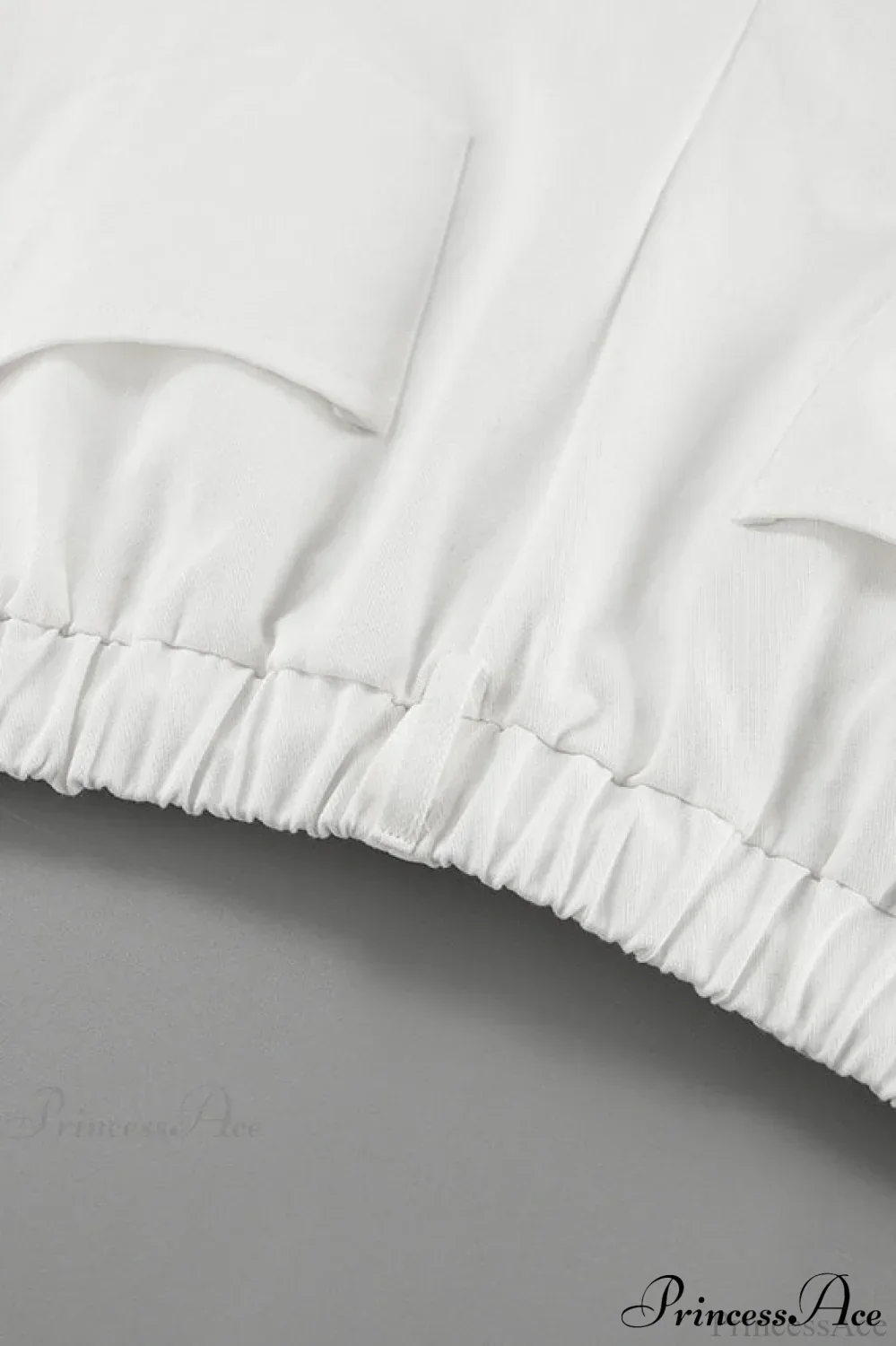 Pure Cotton White Drawstring Denim Pants - Image 4