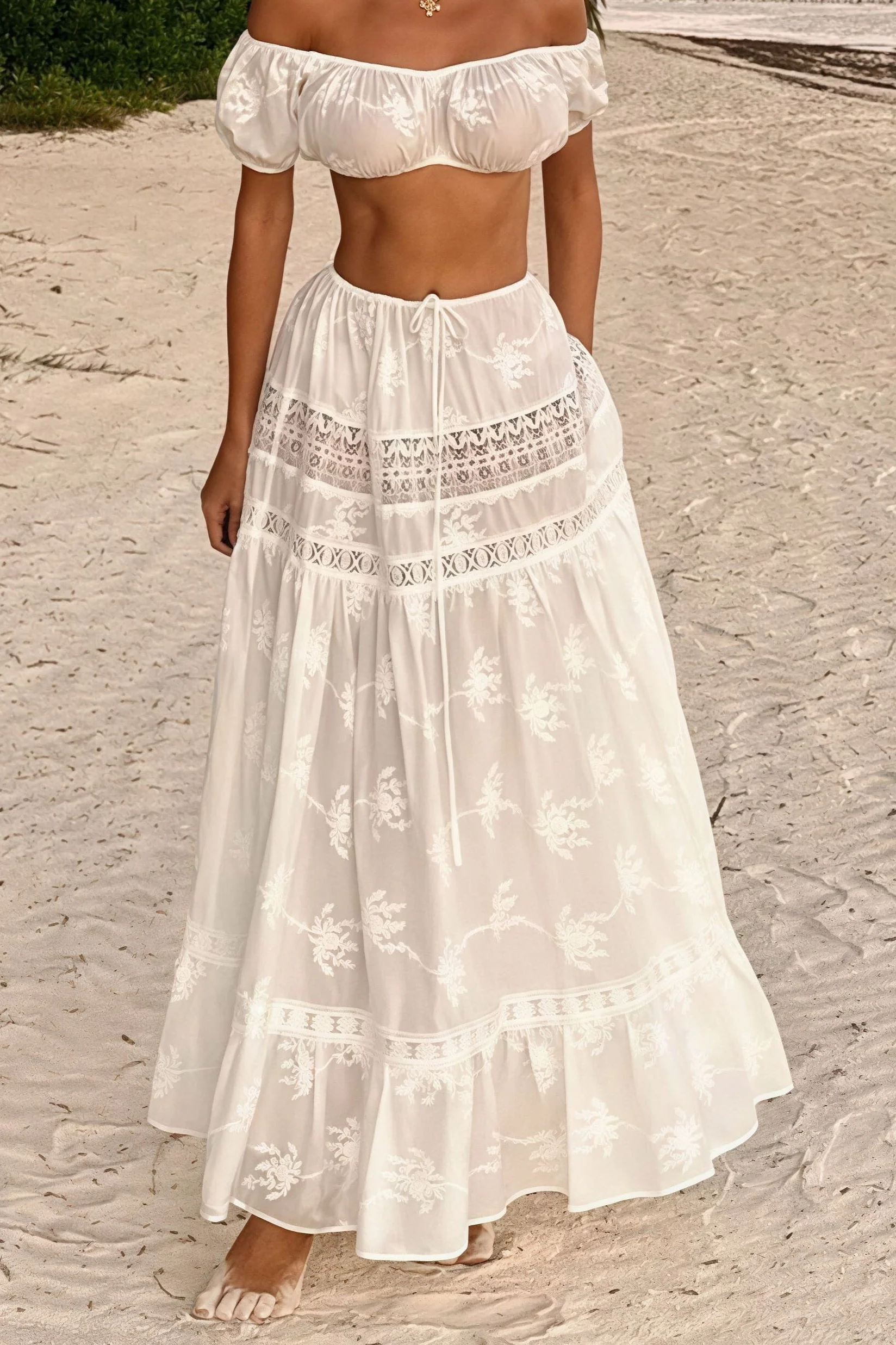 Pure Desire Crop Camisole High - Waist Skirt Set - Image 4