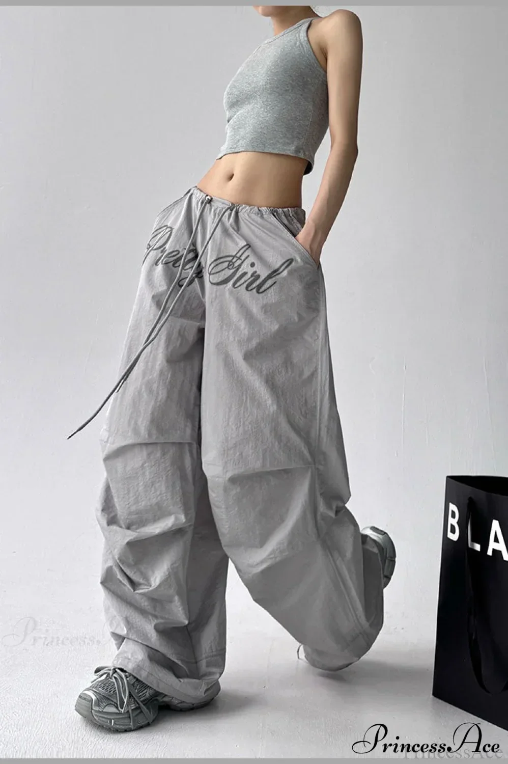 Quick-Dry Lightweight Loose Wide-Leg Drawstring Pants - Image 10