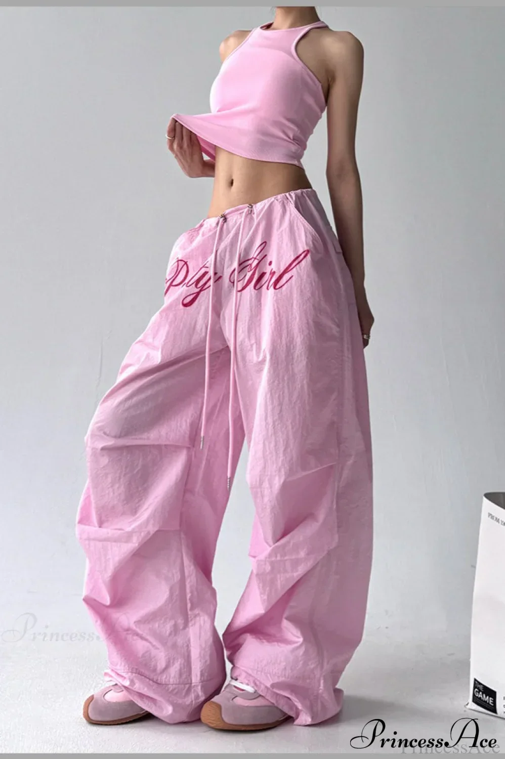Quick-Dry Lightweight Loose Wide-Leg Drawstring Pants - Image 2