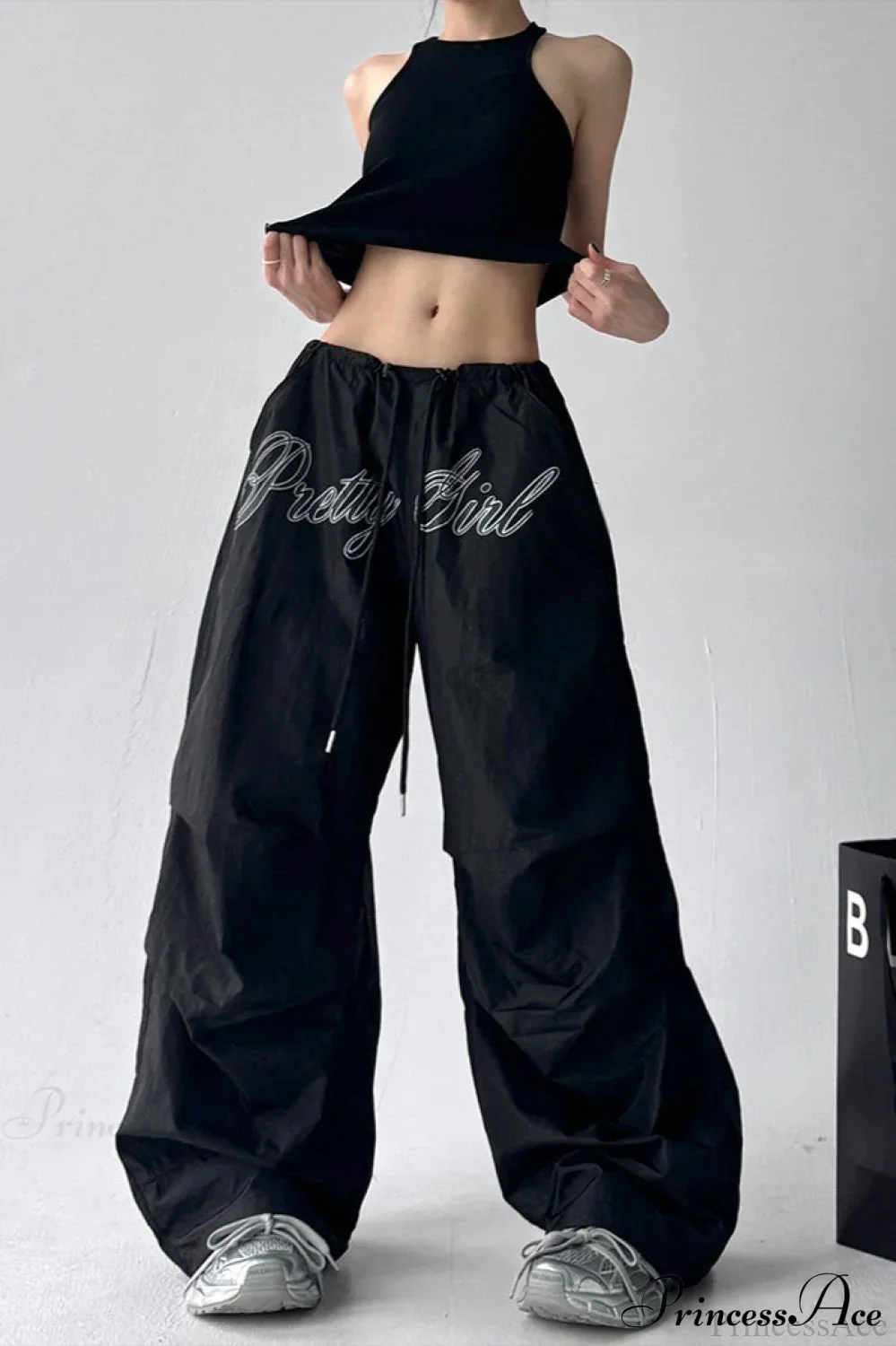 Quick-Dry Lightweight Loose Wide-Leg Drawstring Pants - Image 6