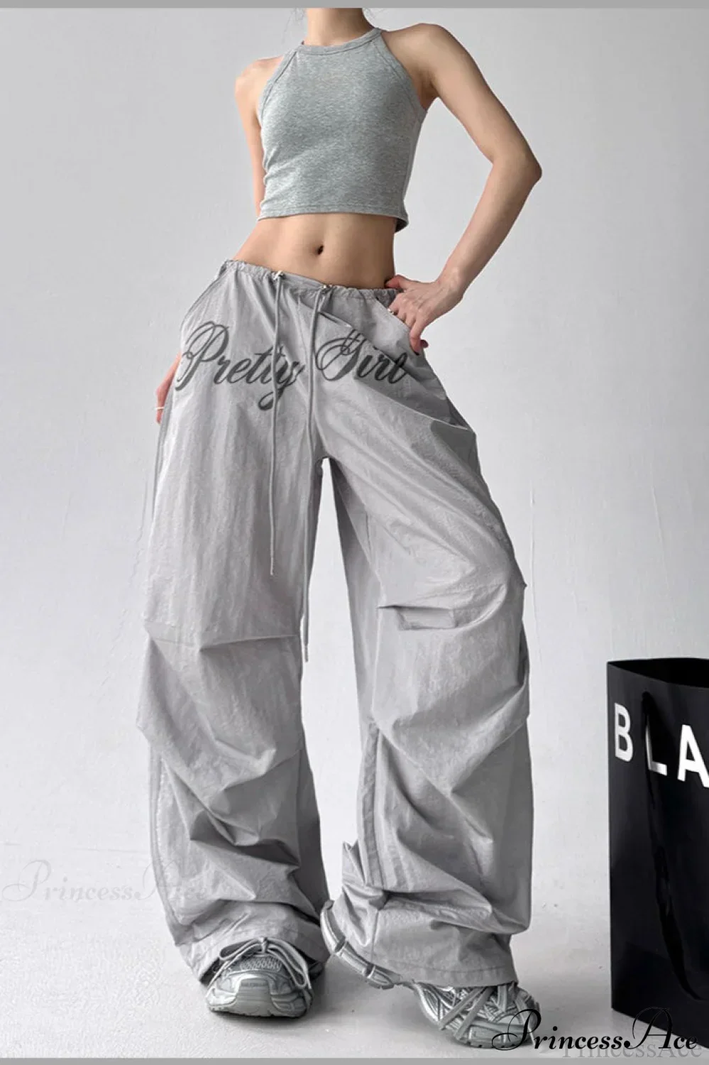 Quick-Dry Lightweight Loose Wide-Leg Drawstring Pants - Image 9