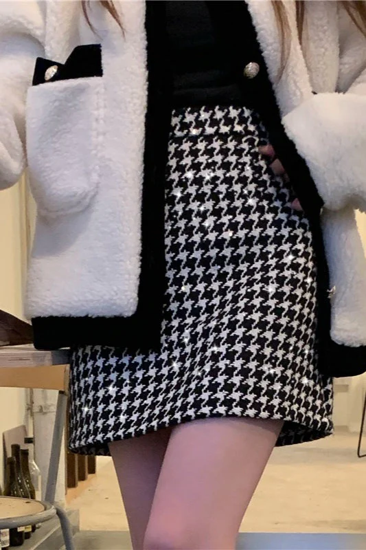 Red Plaid High Waist Skirt - Image 8