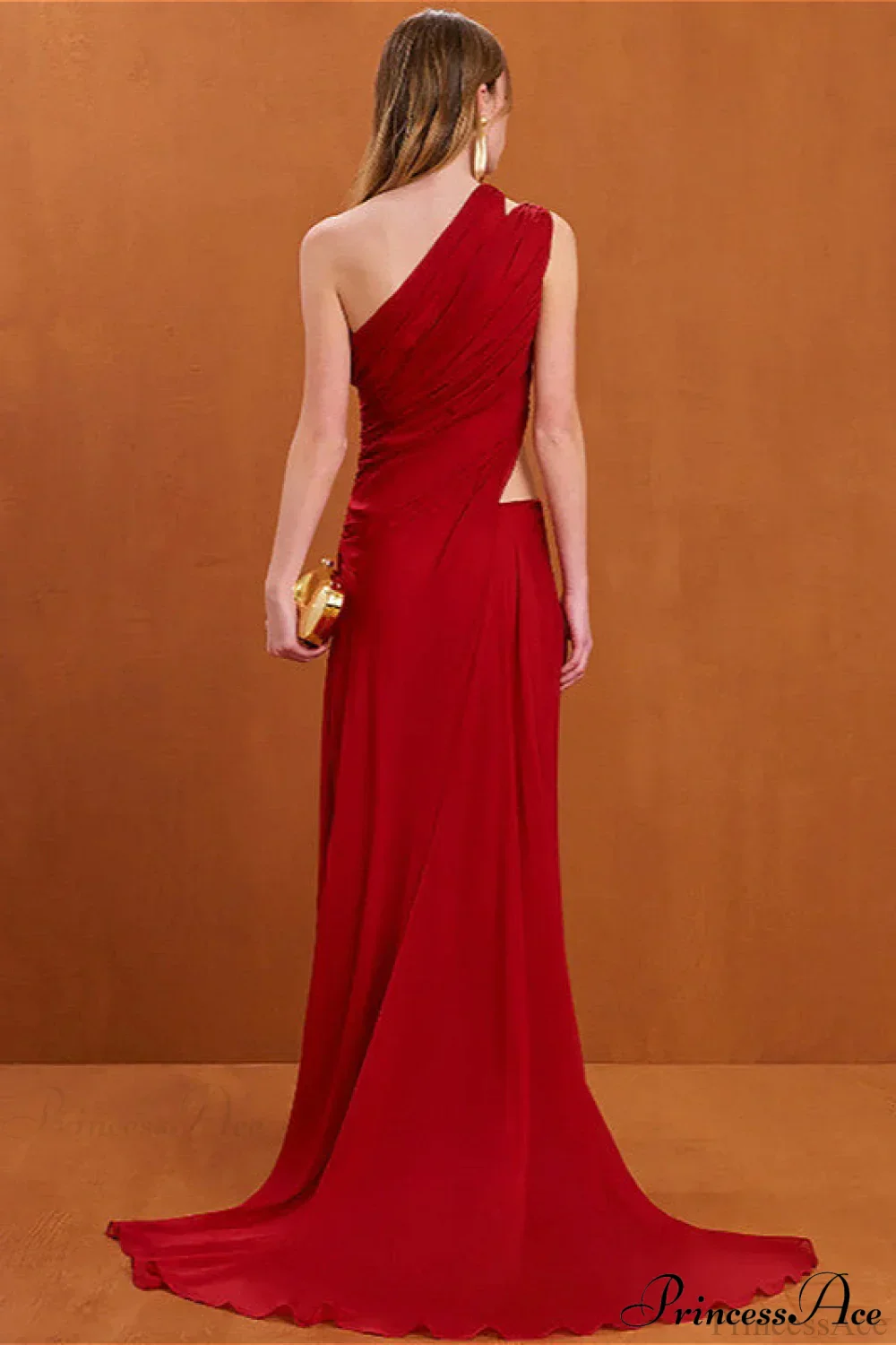 Red Sweet Bridesmaid Party Dress - Image 5