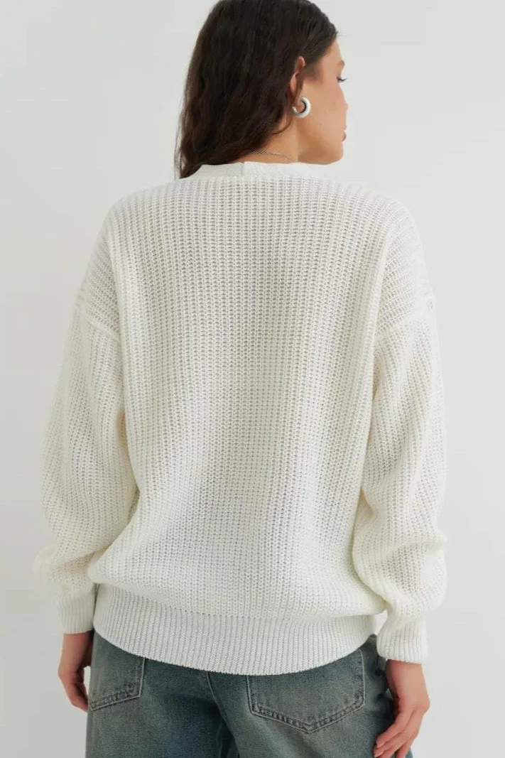 Relaxed Fit Solid Color Cardigan - Image 9