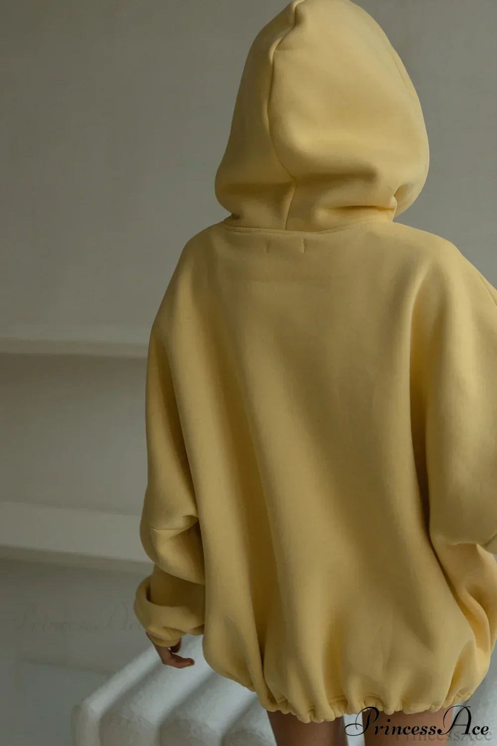 Relaxed Letter Applique Pullover Hoodie - Image 5