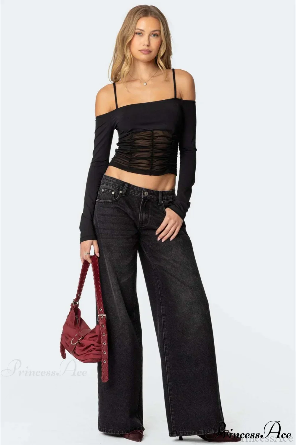 Relaxed Wide-Leg Printed Full-Length Jeans - Image 4