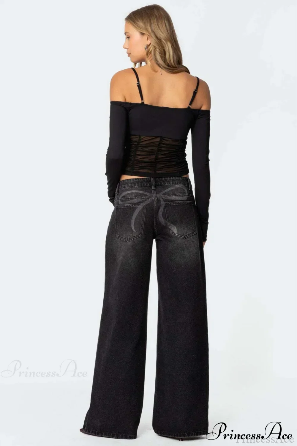 Relaxed Wide-Leg Printed Full-Length Jeans - Image 6