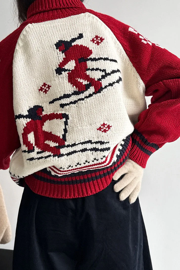 Retro Double Zip Cardigan - Image 5