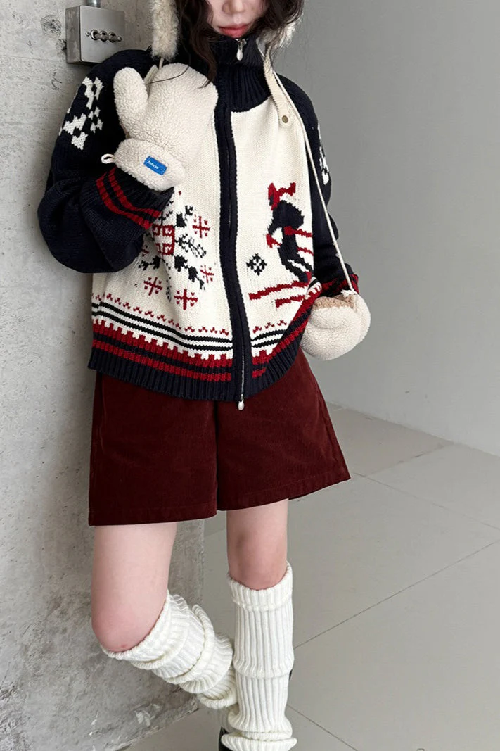 Retro Double Zip Cardigan - Image 7