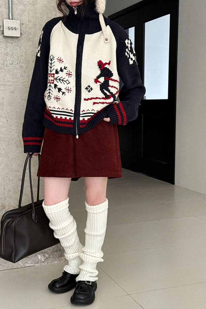 Retro Double Zip Cardigan - Image 8