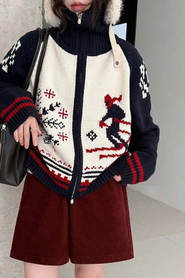 Retro Double Zip Cardigan - Image 9