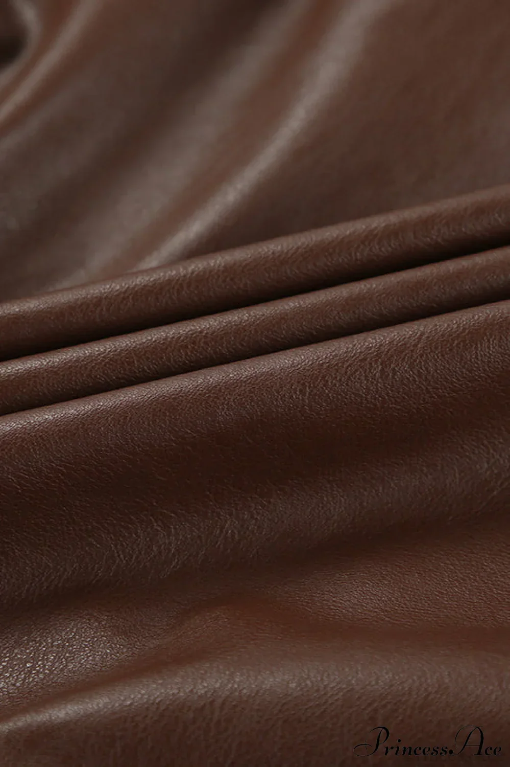 Retro Leather Blazer Collar Elegant Coat - Image 3