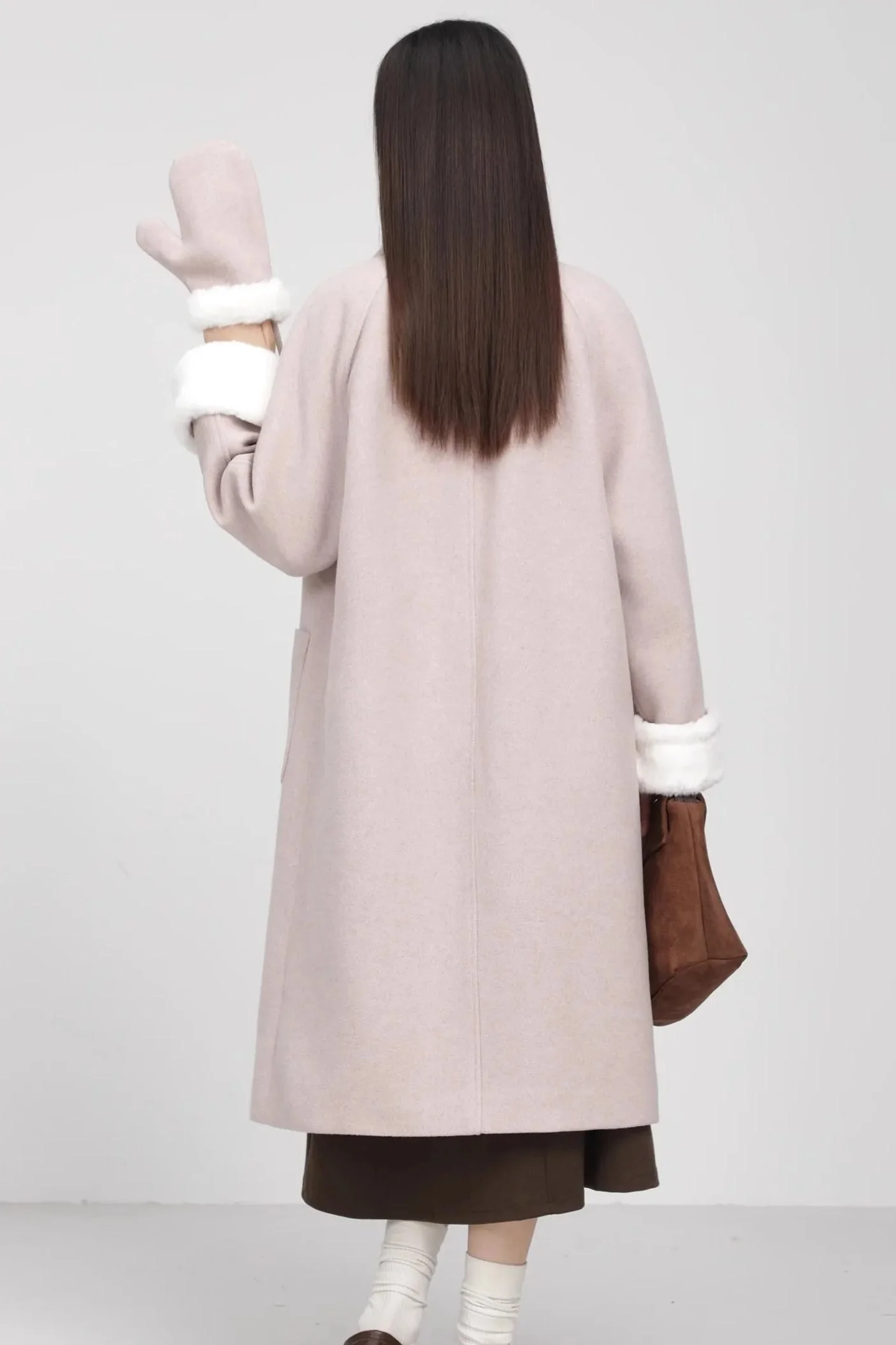 Retro Patchwork Horn Button Overcoat - Image 10