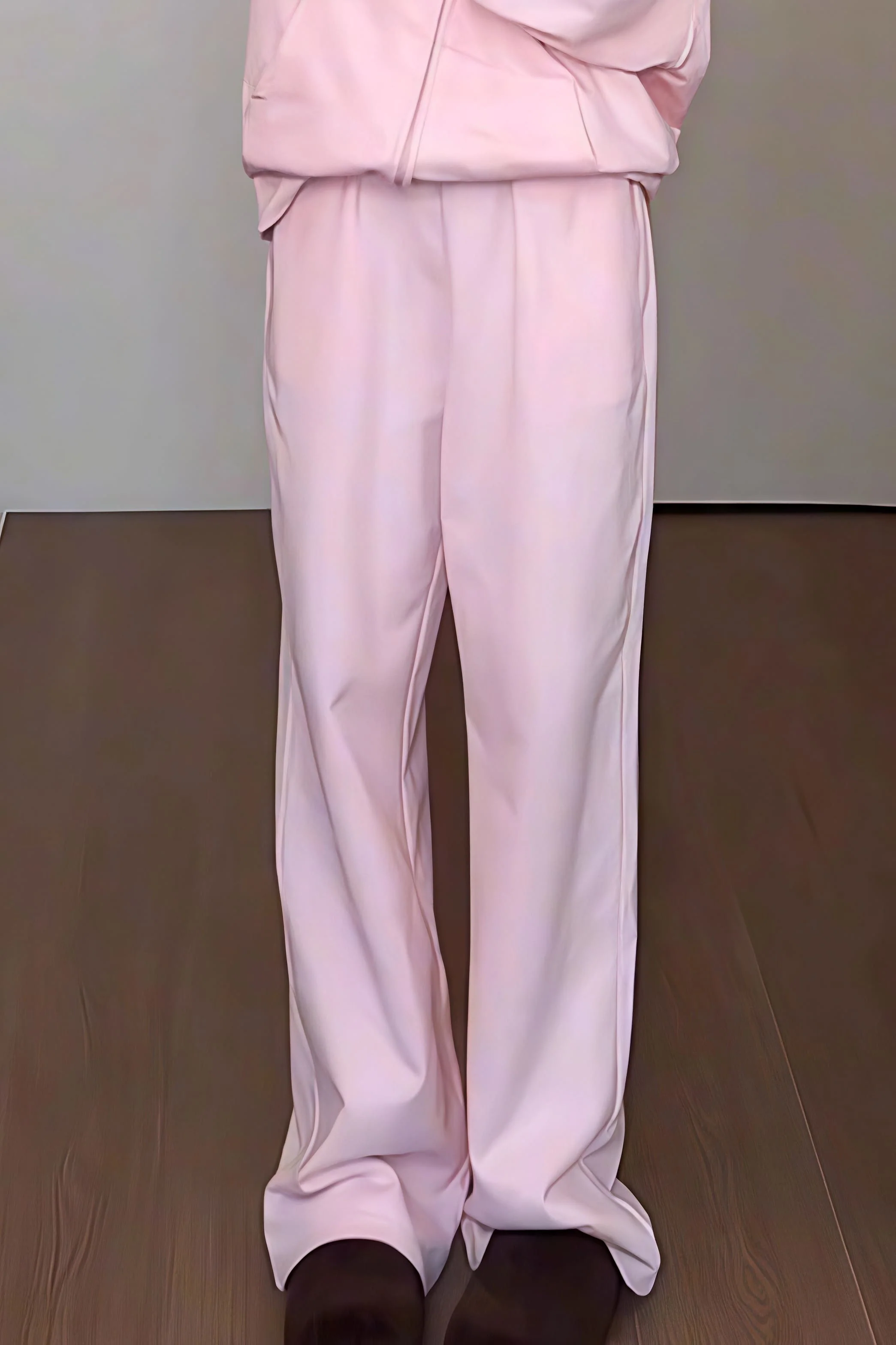 Retro Pink Relaxed Wide Leg Casual Pants - Image 4