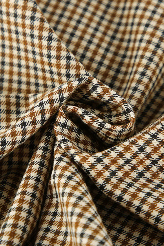 Retro Plaid Loose Short Slim Blazer Coat - Image 4