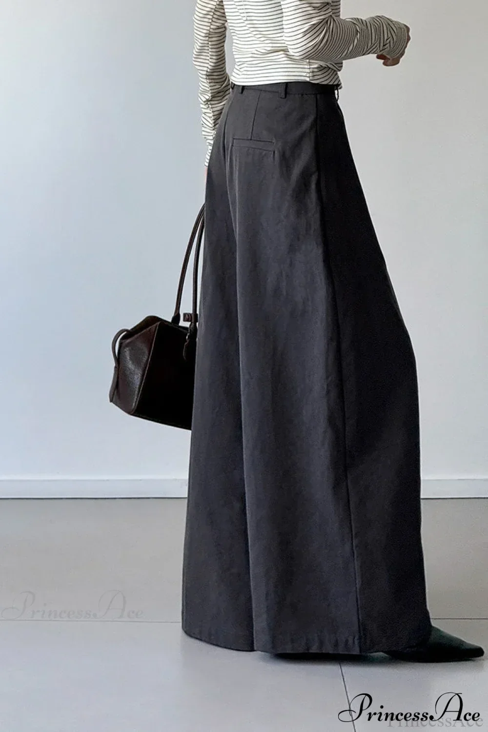 Retro Relaxed High-Waisted Wide-Leg Pants - Image 4