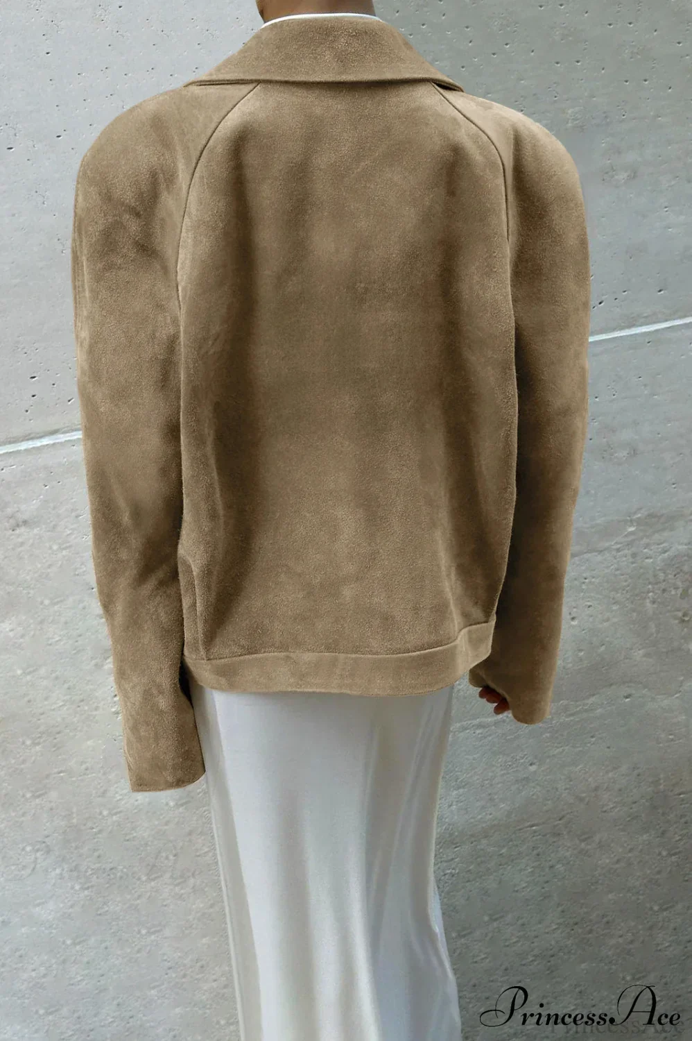 Retro Suede Blazer collar Loose Work Coat - Image 3