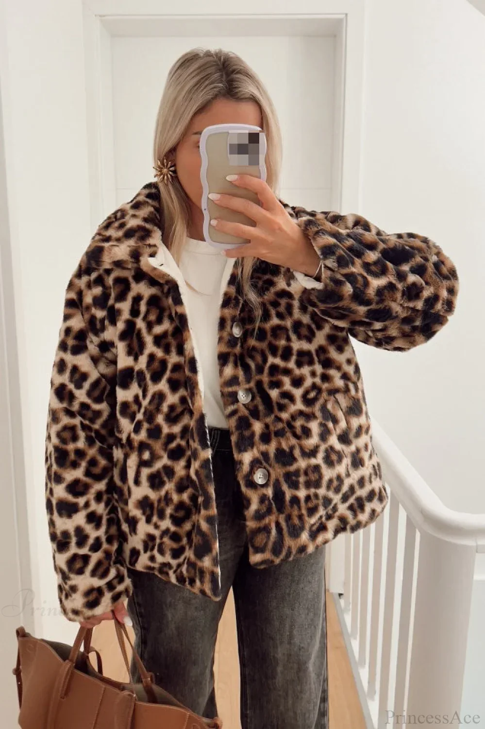 Reversible Leopard Paneled Cotton Coat - Image 2