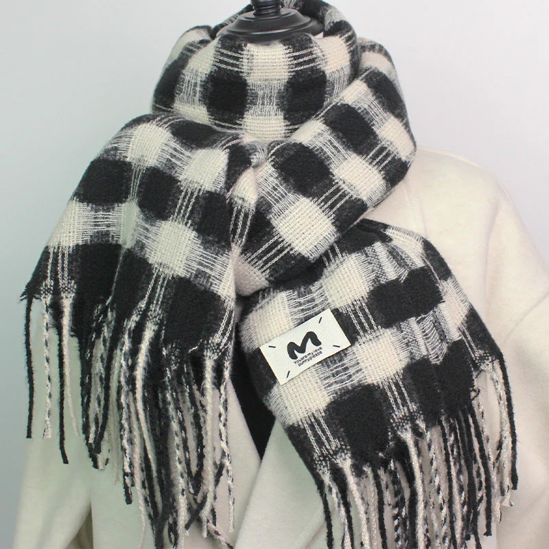 Reversible Polka Dot Fringe Scarf - Image 10