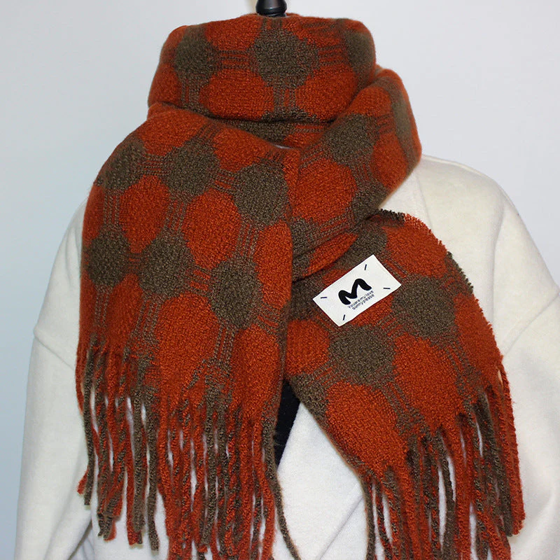 Reversible Polka Dot Fringe Scarf - Image 3