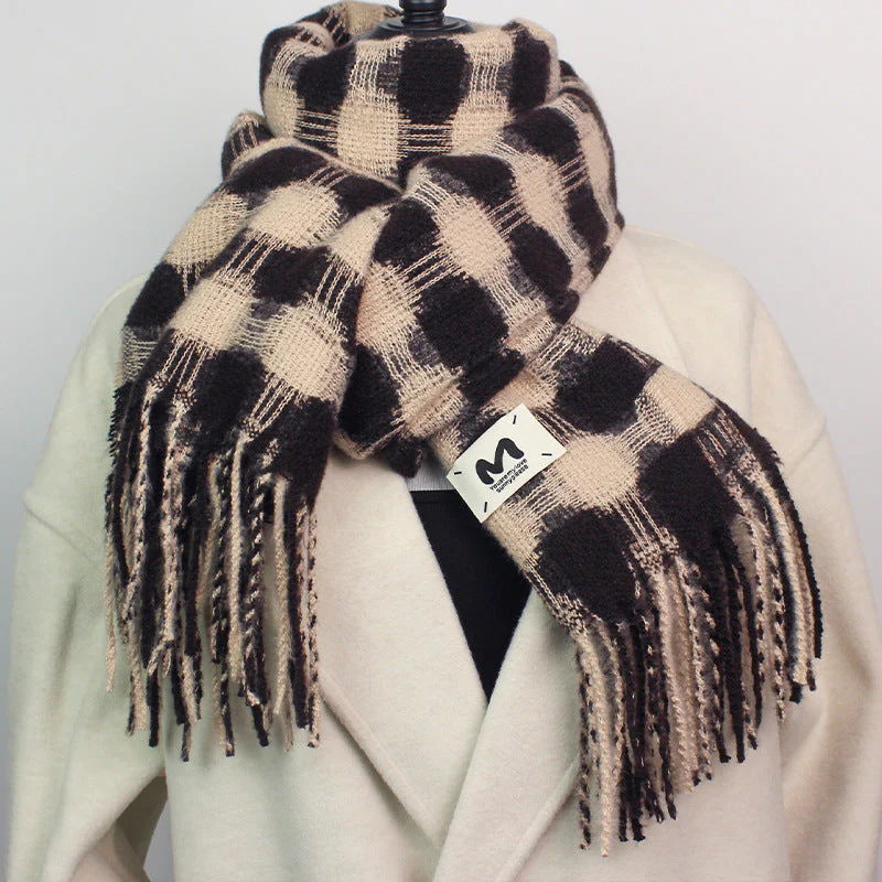 Reversible Polka Dot Fringe Scarf - Image 7