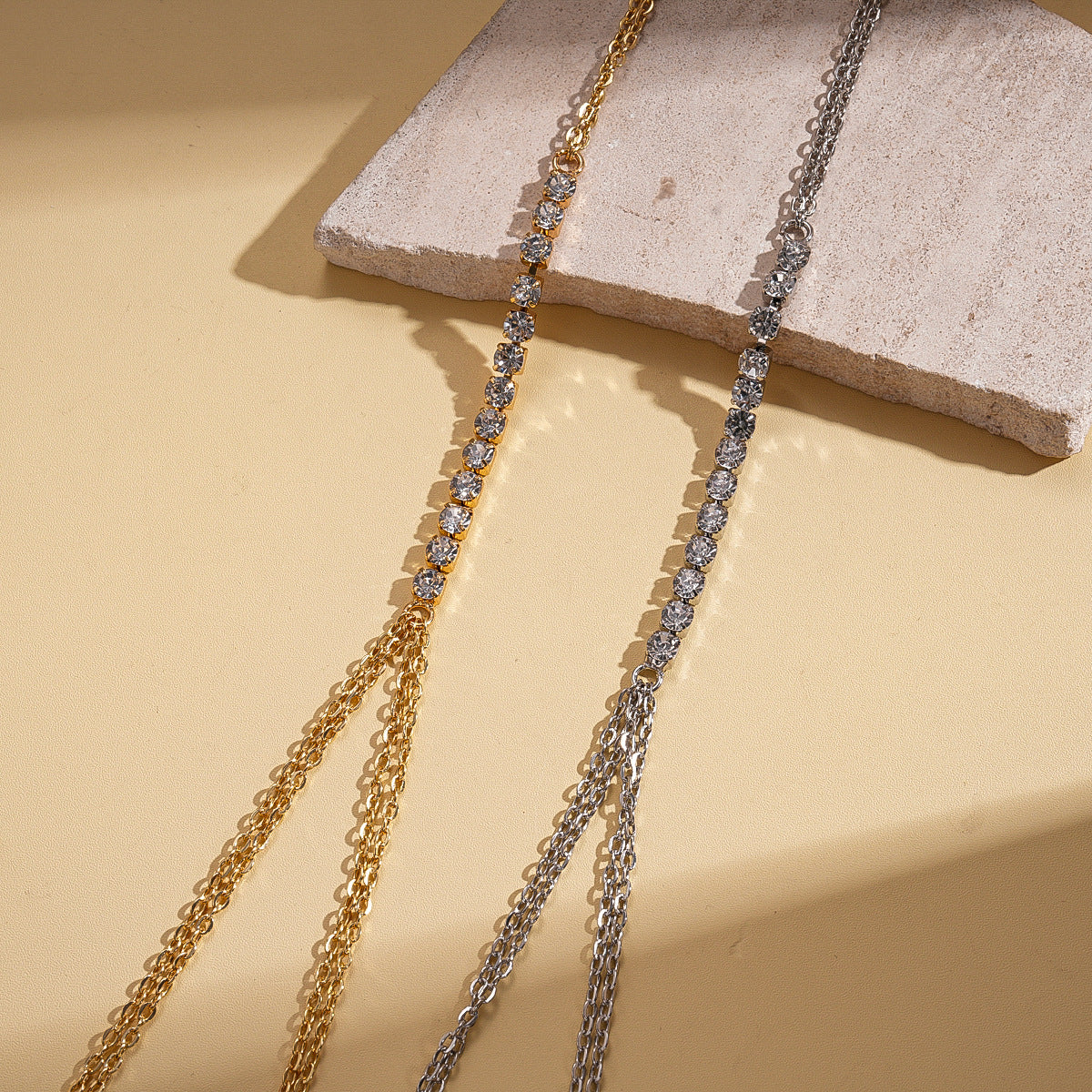 Rhinestone Geometric Body Chain NeckLace - Image 5