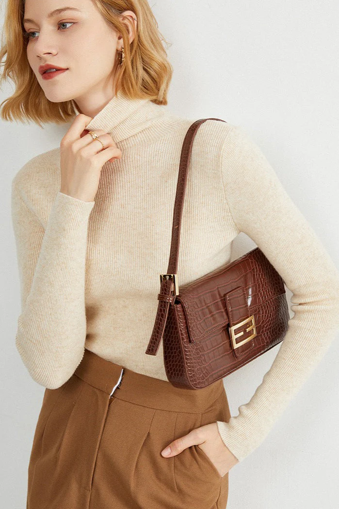 Ribbed Turtleneck Long-Sleeve Slim Stretch Knit Top - Image 5