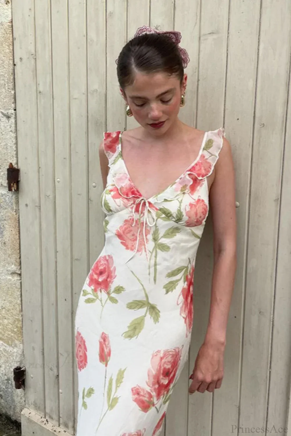 Romantic Floral Cami Maxi Dress - Image 3