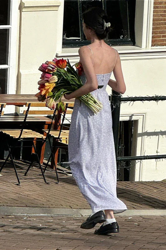 Ruffle Spaghetti Strap Maxi Floral Dress - Image 4