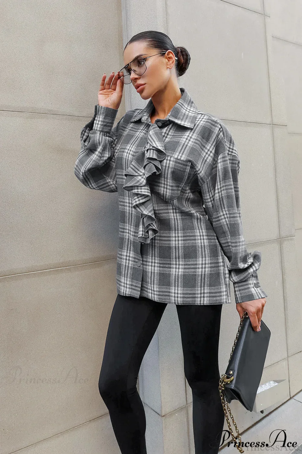 Ruffled Collared Loose Blouse - Image 2