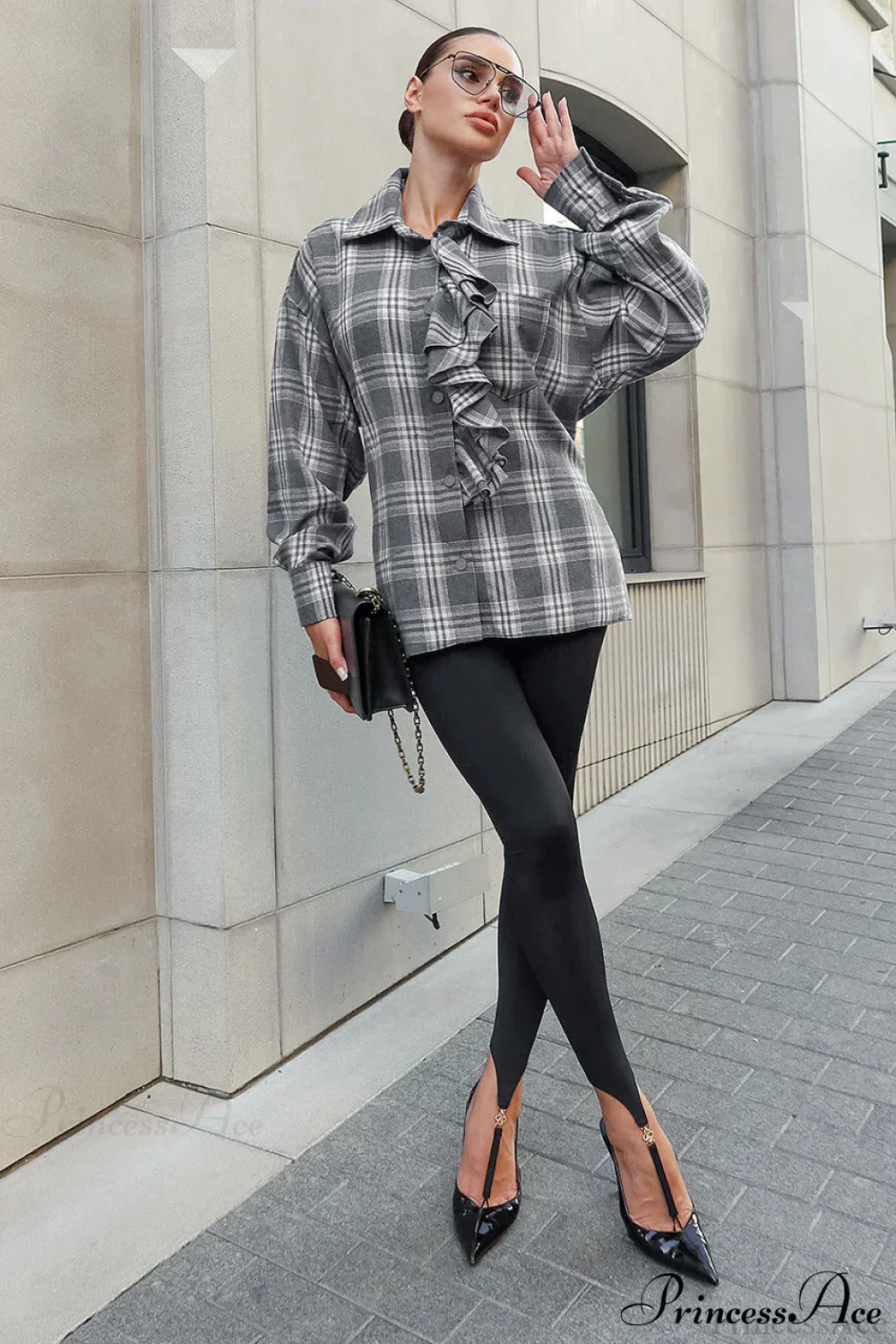 Ruffled Collared Loose Blouse - Image 3