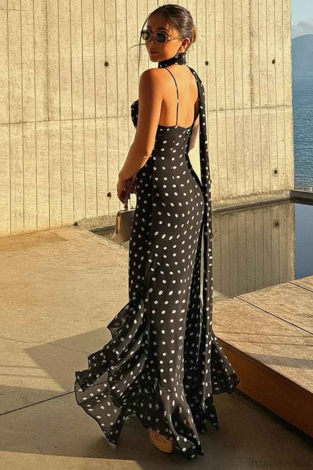 Ruffled Spaghetti Strap Maxi Dress - Image 3