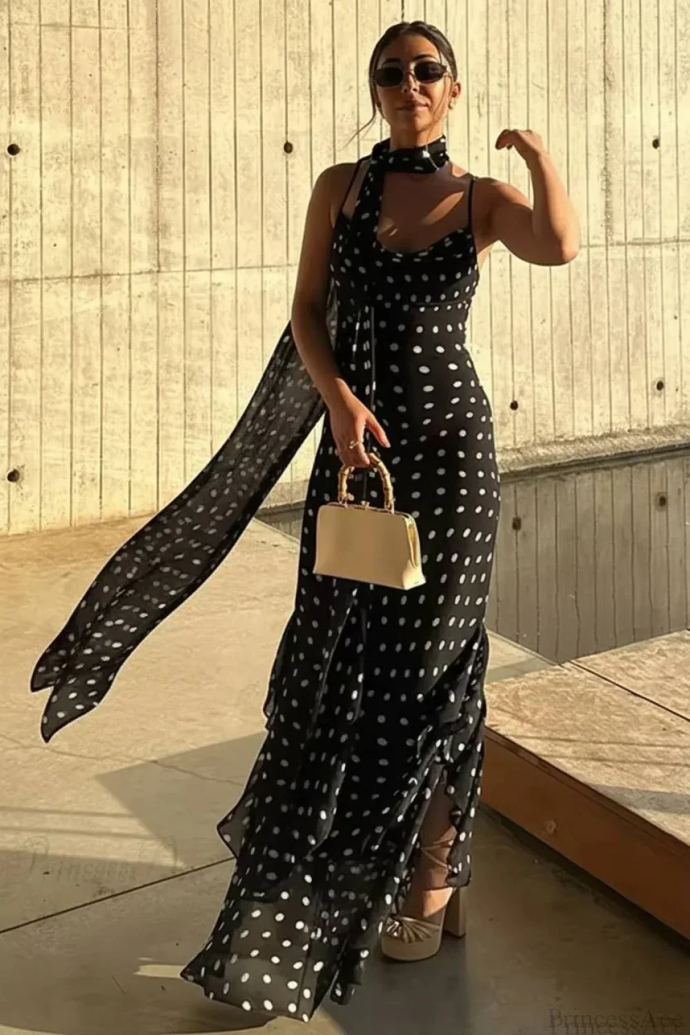 Ruffled Spaghetti Strap Maxi Dress - Image 4