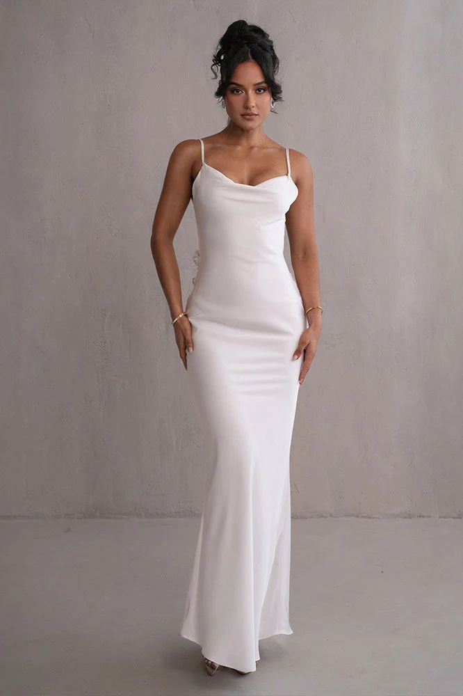 Satin Cami Backless Sexy Slim Fit Prom Dress - Image 5