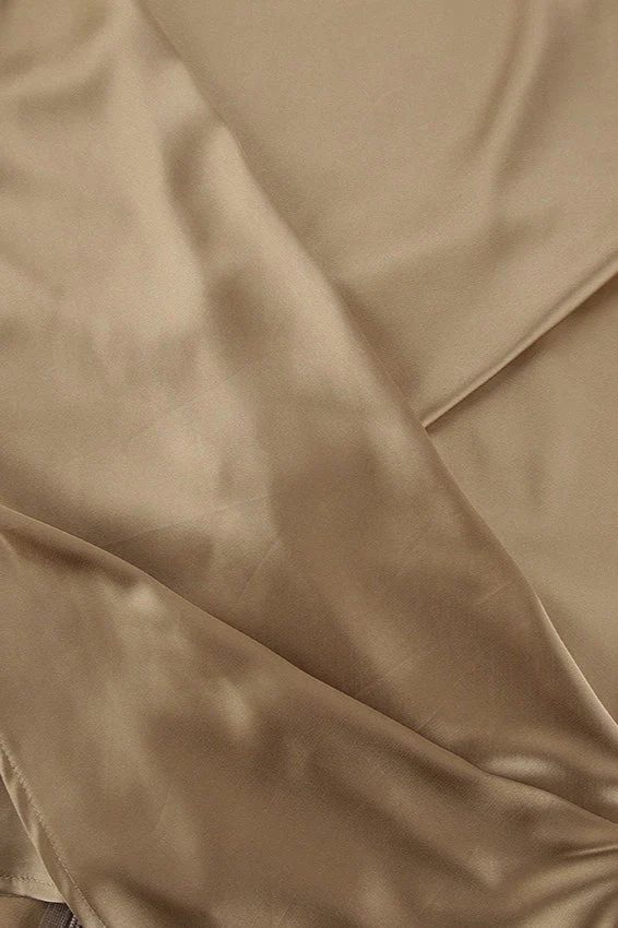 Satin Crew Neck Pullover Blouse - Image 3