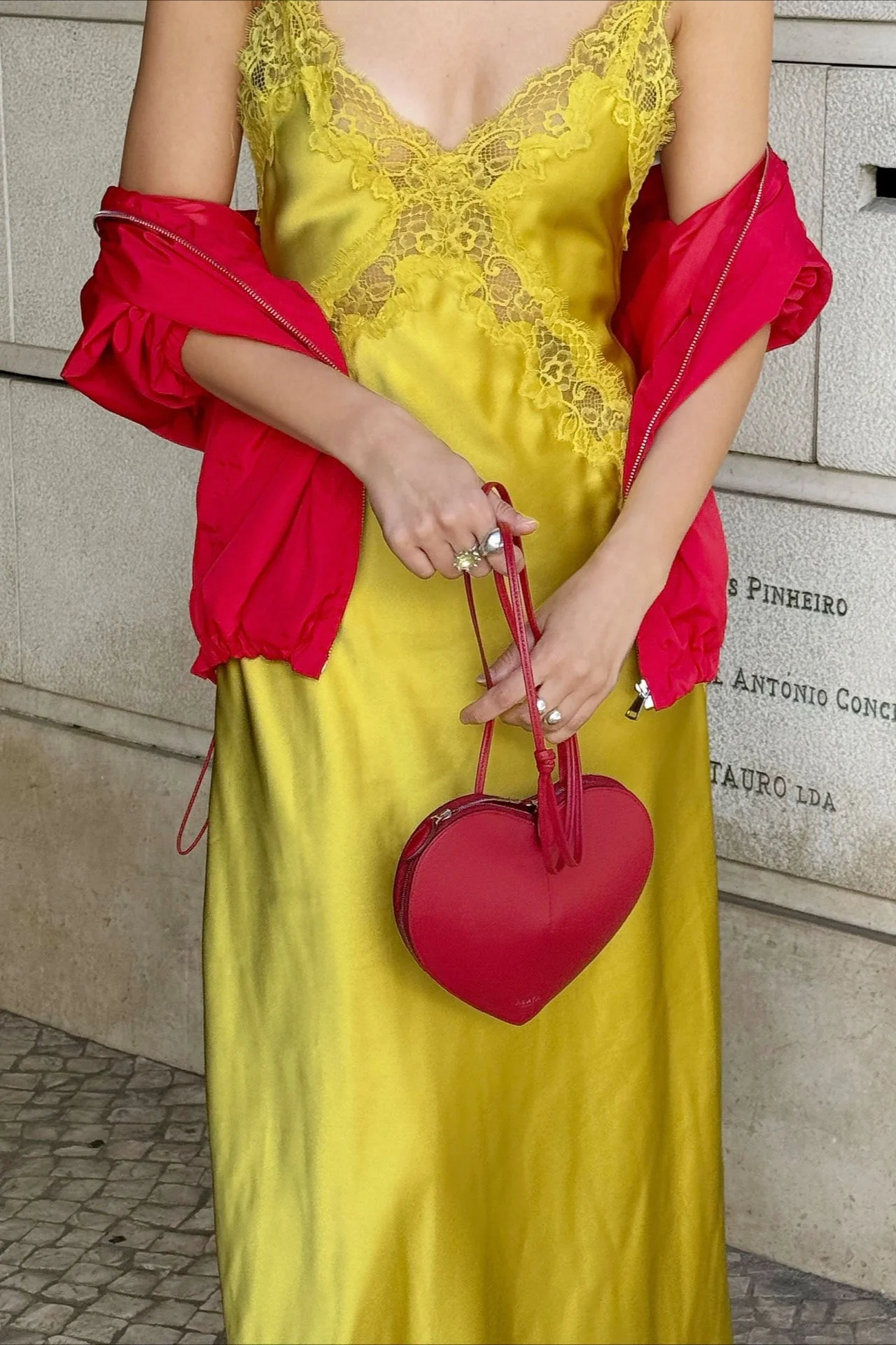 Satin Lace Trim Asymmetrical Sheer Backless Maxi Dress - Image 5