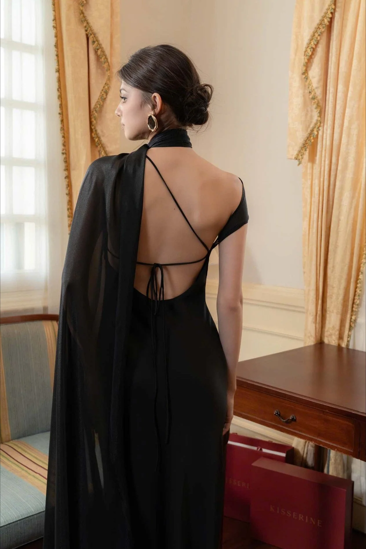 Satin Mermaid Slim Fit Elegant One Shoulder Solid Color Prom Dress - Image 19