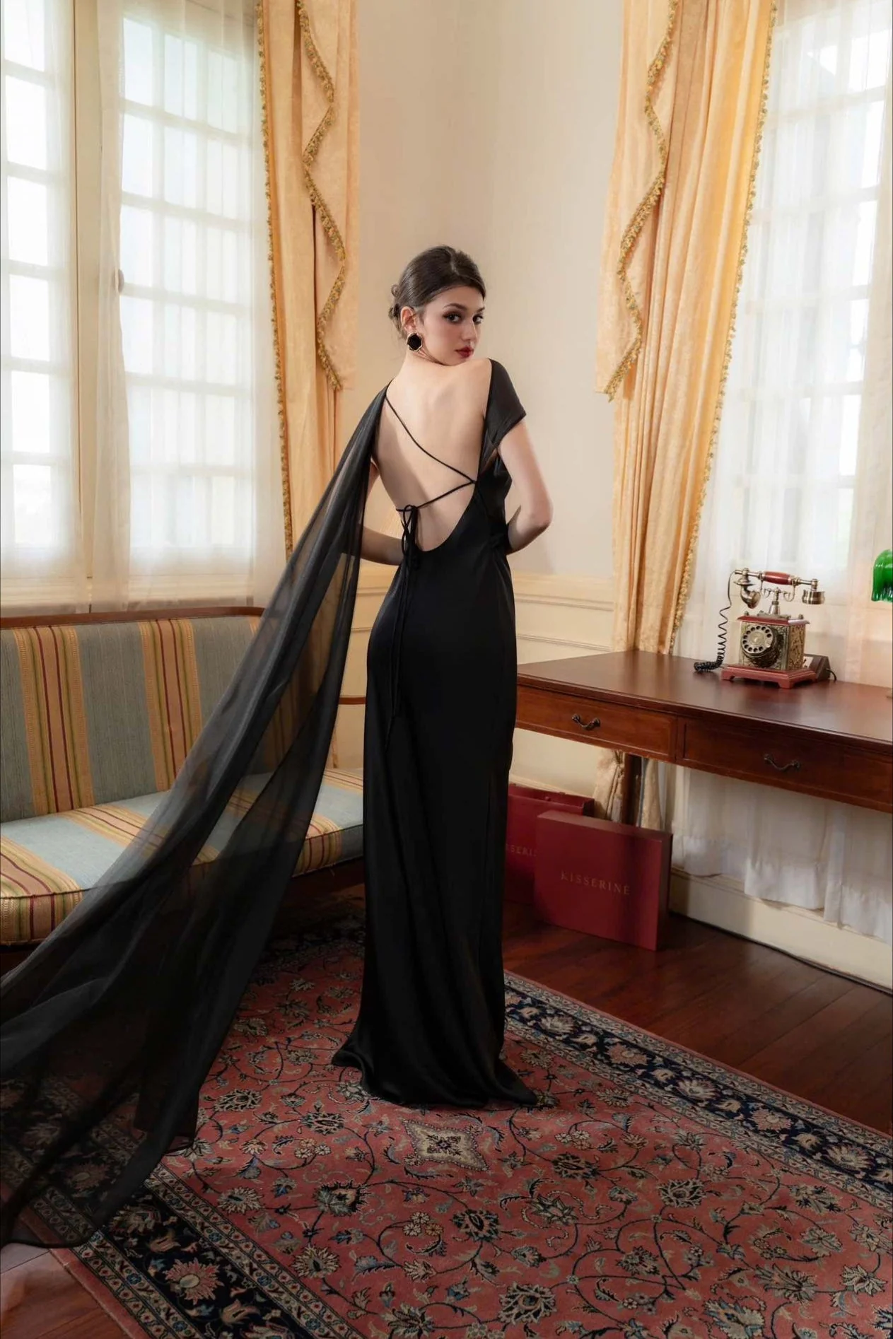 Satin Mermaid Slim Fit Elegant One Shoulder Solid Color Prom Dress - Image 20
