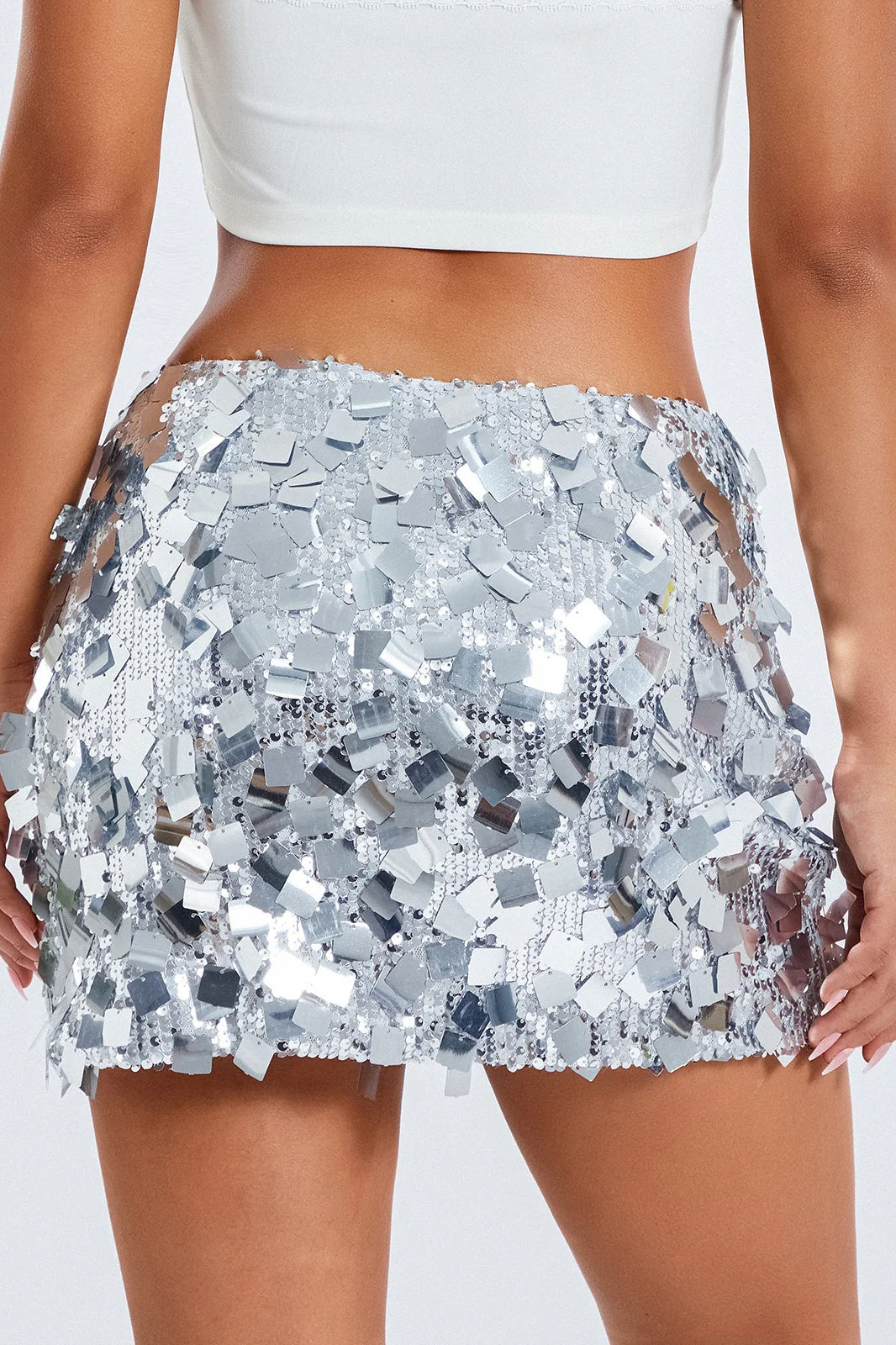 Sequin A-Line Bodycon Skirt - Image 15