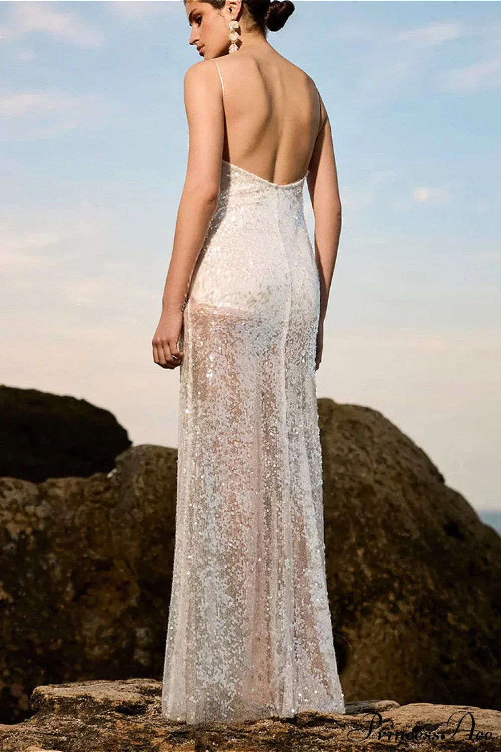 Sequin Backless Cami Stylish Maxi Dress - Image 3