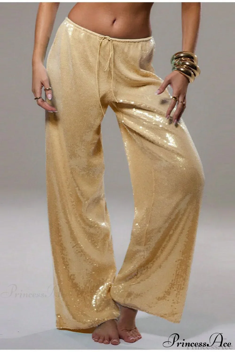 Sequin Loose Wide-Leg Casual Pants - Image 10