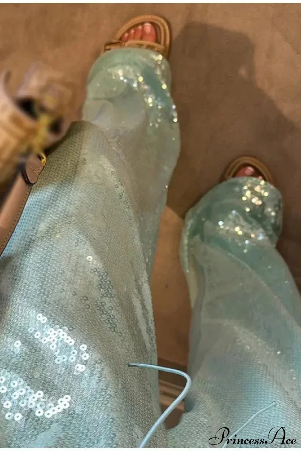 Sequin Loose Wide-Leg Casual Pants - Image 3