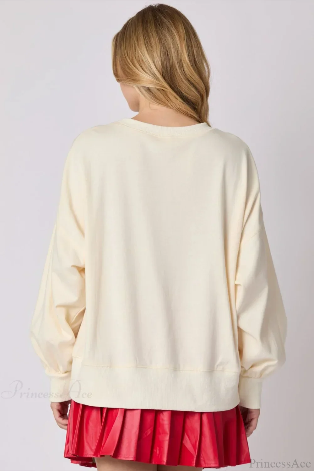 Sequined Crew Neck Pullover Sweatshirt - Image 3