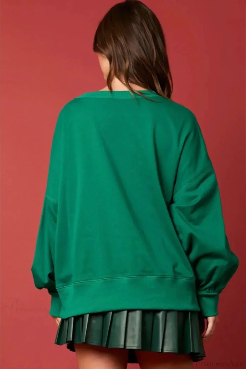 Sequined Crew Neck Pullover Sweatshirt - Image 7