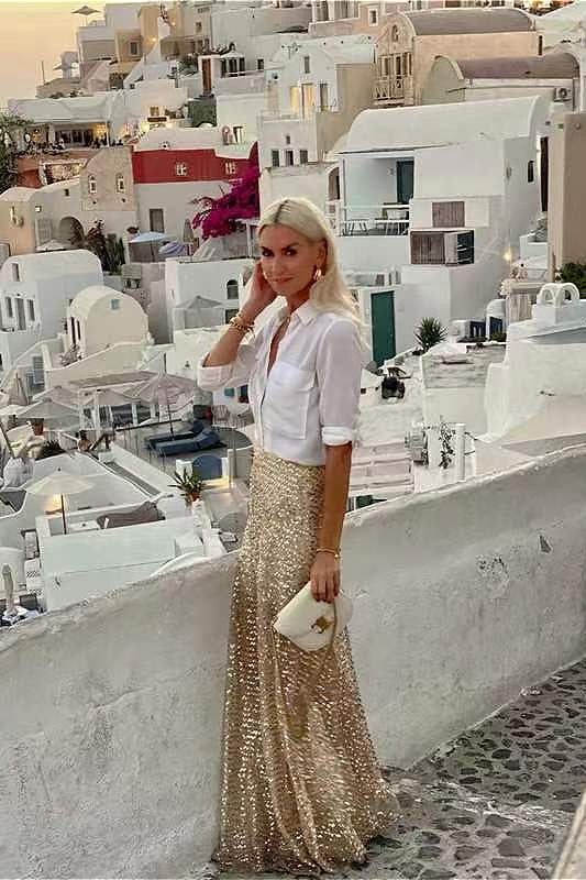 Sequins High-Waisted Maxi Skirt - Image 3
