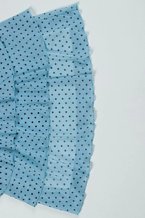 Sexy Bandeau Waist Polka Dot Mesh Bow Mini Dress - Image 6