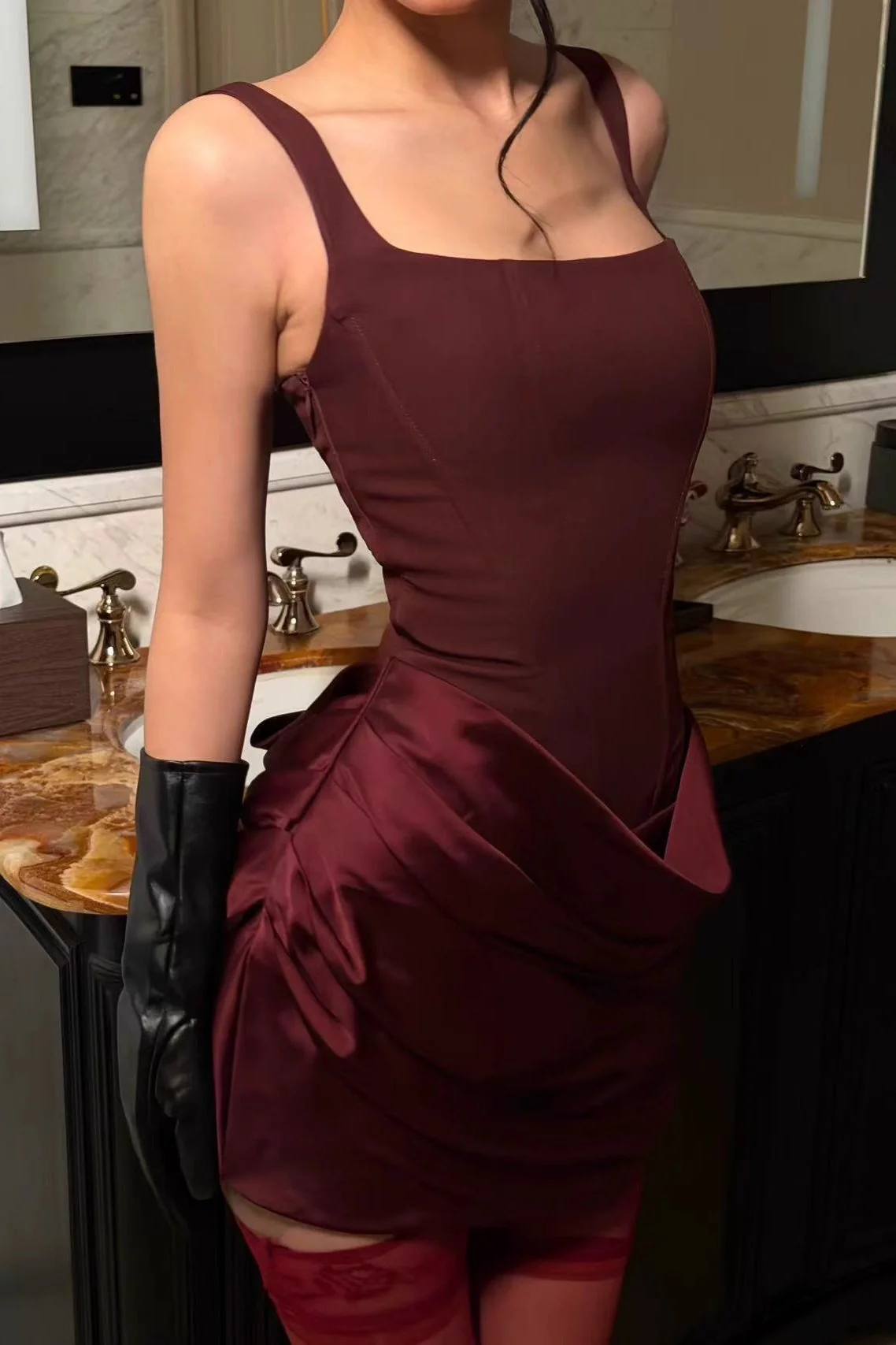 Sexy Boned Tie Cami Party Dress - Image 11