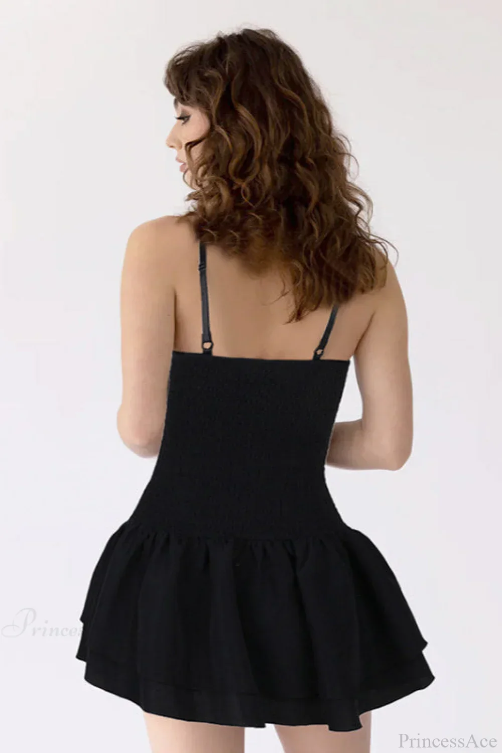 Sexy Embroidered Spaghetti Strap A Line Fitted Mini Dress - Image 3